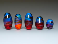 St Erth Sunset lampworked glass beads St Erth Sunset lampworked glass beads